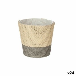 Саксия Ibergarden Сив Въже Пластмаса 14 x 12,5 x 14 cm 14 x 13 x 14 cm (24 броя)