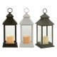 LED Фенер Gift Decor Бял Черен Кристал Пластмаса 13,5 x 34,5 x 13,5 cm (12 броя) LED Фенер Gift Decor Бял Черен Кристал Пластмаса 13,5 x 34,5 x 13,5 cm (12 броя)