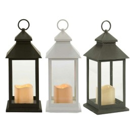 LED Фенер Gift Decor Бял Черен Кристал Пластмаса 13,5 x 34,5 x 13,5 cm (12 броя)