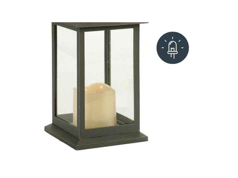 LED Фенер Gift Decor Бял Черен Кристал Пластмаса 13,5 x 34,5 x 13,5 cm (12 броя) LED Фенер Gift Decor Бял Черен Кристал Пластмаса 13,5 x 34,5 x 13,5 cm (12 броя)