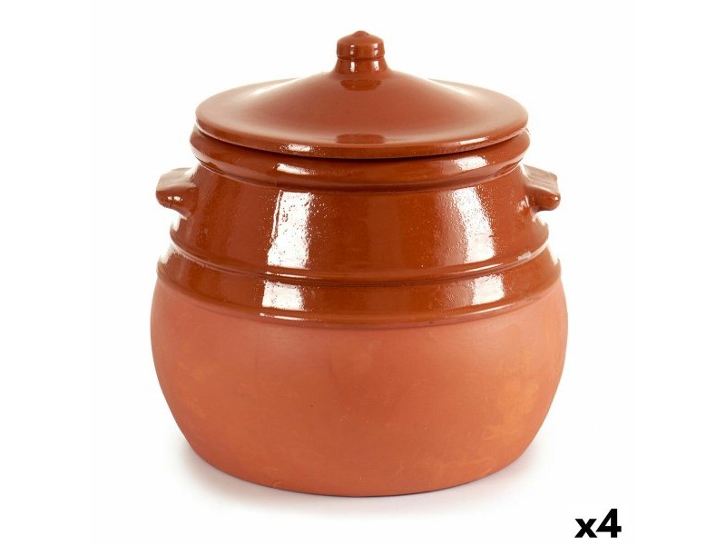 Касерола с Капак La Dehesa Печена глина 3,5 L 23 x 22 x 23 cm 23 x 23 x 23 cm (4 броя)