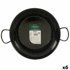 Тиган за Паеля La Dehesa Черен Емайлирана Стомана Ø 32 cm 42,5 x 12 x 32,5 cm (6 броя)