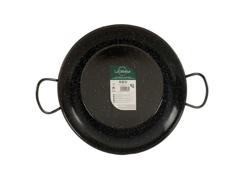 Тиган за Паеля La Dehesa Черен Емайлирана Стомана Ø 36 cm 48 x 13 x 8 cm 48 x 9,5 x 36 cm (4 броя)