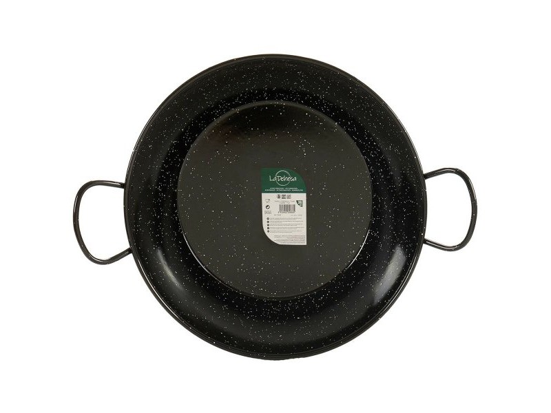 Тиган за Паеля La Dehesa Черен Емайлирана Стомана Ø 45 cm 46 x 13,5 x 58 cm 58 x 13,5 x 46 cm (3 броя)