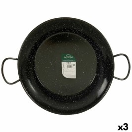 Тиган за Паеля La Dehesa Черен Емайлирана Стомана Ø 45 cm 46 x 13,5 x 58 cm 58 x 13,5 x 46 cm (3 броя)