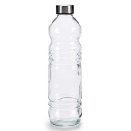 Стъклена Бутилка Vivalto Прозрачен Сребрист Сребро Метал Cтъкло 1,1 L 8 x 31 x 8 cm (18 броя)
