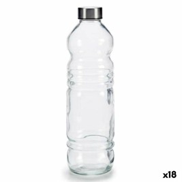 Стъклена Бутилка Vivalto Прозрачен Сребрист Сребро Метал Cтъкло 1,1 L 8 x 31 x 8 cm (18 броя)