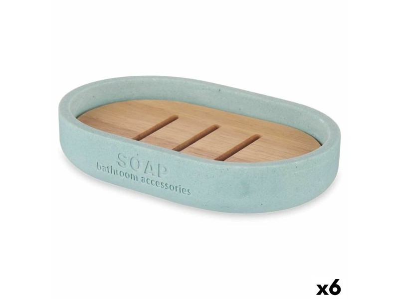 Cапунерка Berilo Син Смола Бамбук 12,5 x 2,5 x 8,5 cm (6 броя)