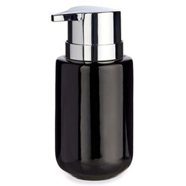 Дозатор за Сапун Berilo Черен Сребрист Метал Керамика 350 ml 7 x 14,5 x 8,5 cm (6 броя)