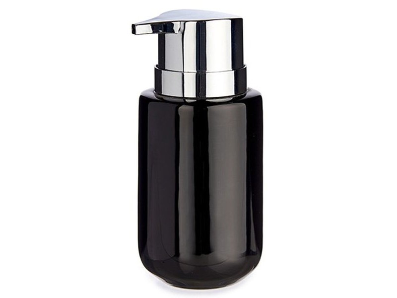 Дозатор за Сапун Berilo Черен Сребрист Метал Керамика 350 ml 7 x 14,5 x 8,5 cm (6 броя)