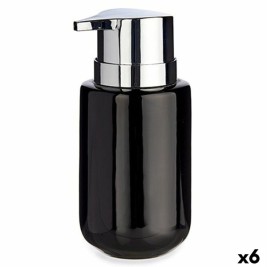 Дозатор за Сапун Berilo Черен Сребрист Метал Керамика 350 ml 7 x 14,5 x 8,5 cm (6 броя)