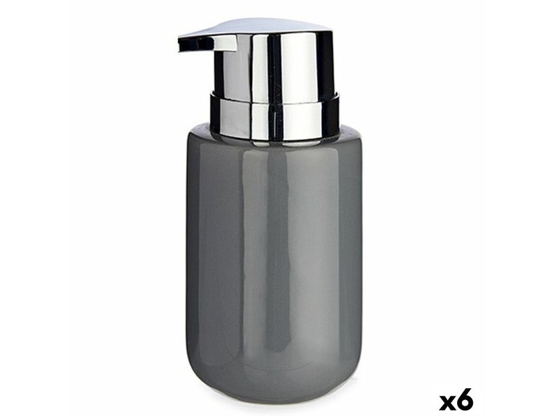 Дозатор за Сапун Berilo Сив Сребрист Метал Керамика 350 ml 7 x 14,5 x 8,5 cm (6 броя)