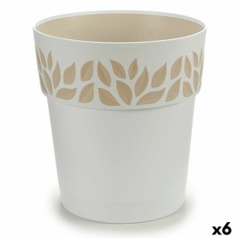 Саксия за самостоятелно поливане Stefanplast Cloe Бял Пластмаса 25 x 25 x 25 cm (6 броя)