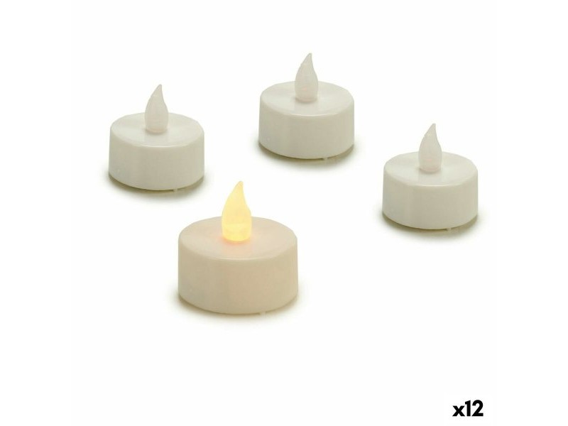 Комплект Свещи Gift Decor Бял 4 x 4 x 3,7 cm 13,5 x 17 x 4 cm LED (12 броя)