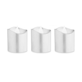 Комплект Свещи Gift Decor Сребрист Сребро 18 x 14 x 4 cm 3,7 x 3,7 x 5 cm LED (12 броя)