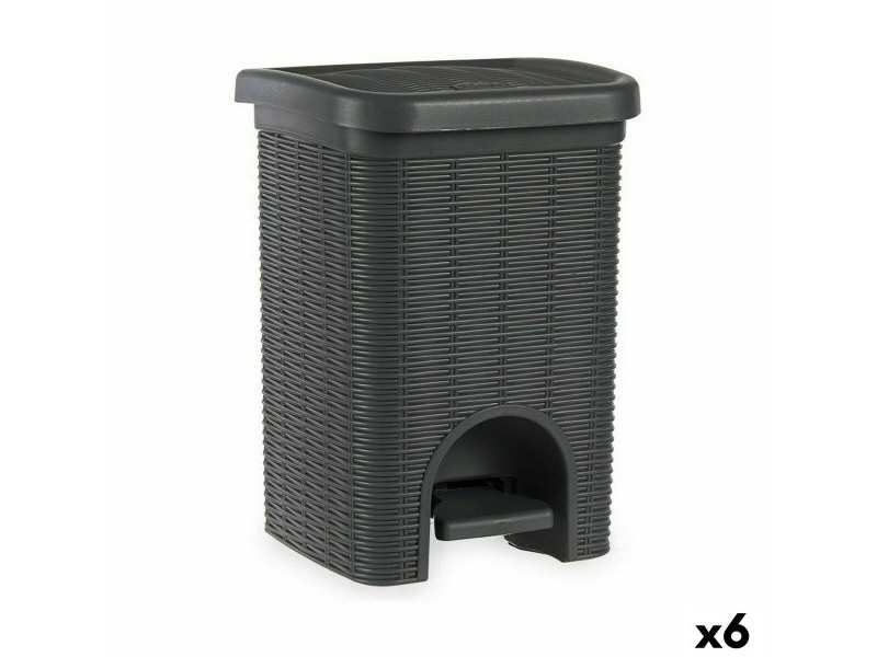 Кошче с педал Stefanplast Elegance Сив Пластмаса 20 L (6 броя)