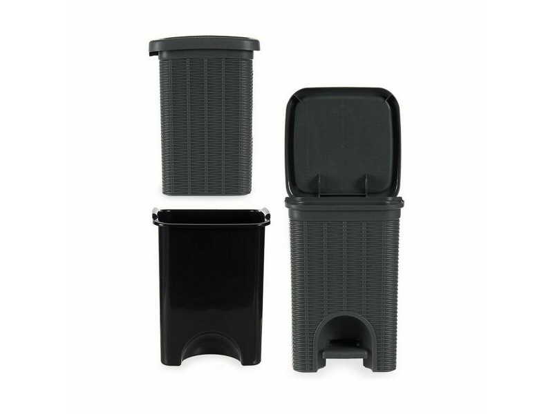 Кошче с педал Stefanplast Elegance Сив Пластмаса 20 L (6 броя)