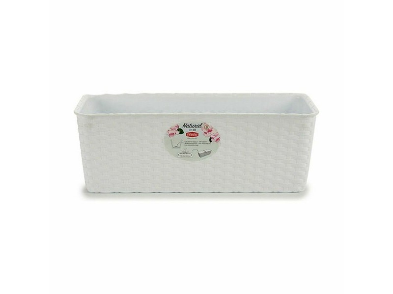 Саксия Stefanplast Бял Пластмаса 39 x 13,5 x 15 cm (12 броя)