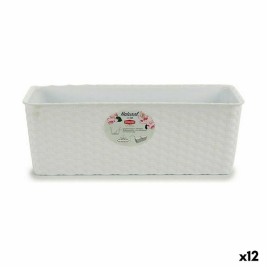Саксия Stefanplast Бял Пластмаса 39 x 13,5 x 15 cm (12 броя)