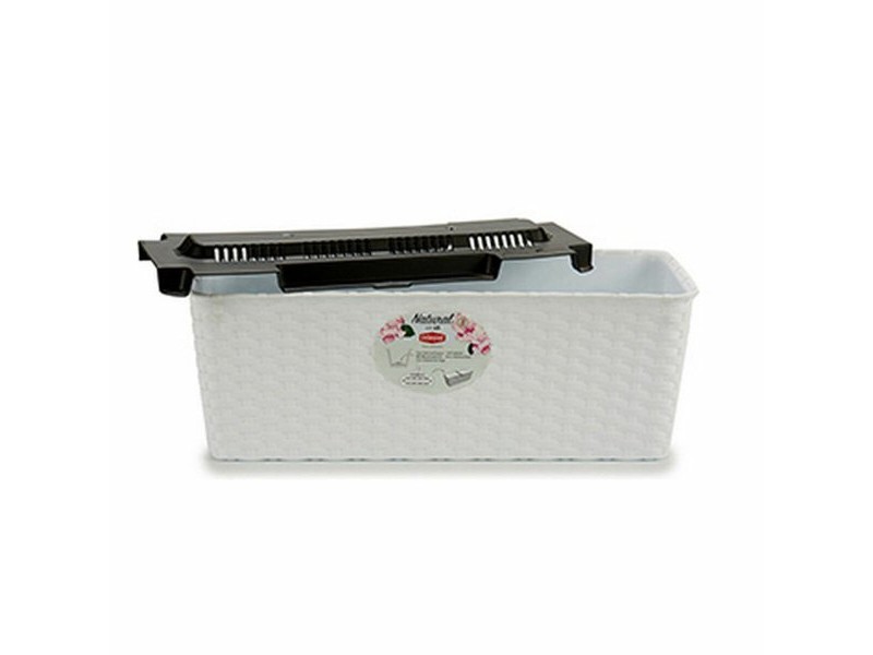 Саксия Stefanplast Бял Пластмаса 39 x 13,5 x 15 cm (12 броя)