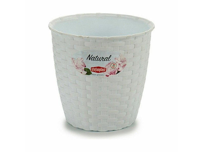 Саксия Stefanplast Бял Пластмаса 14 x 13 x 14 cm (12 броя)