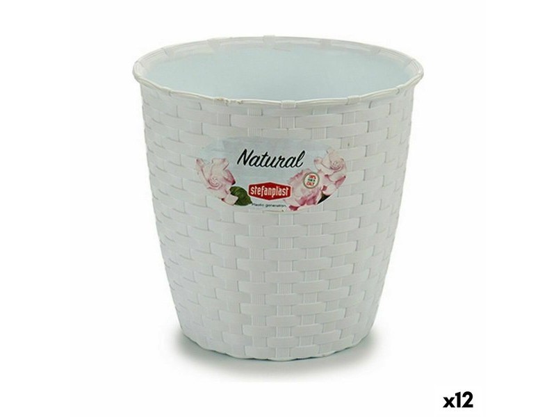 Саксия Stefanplast Бял Пластмаса 14 x 13 x 14 cm (12 броя)