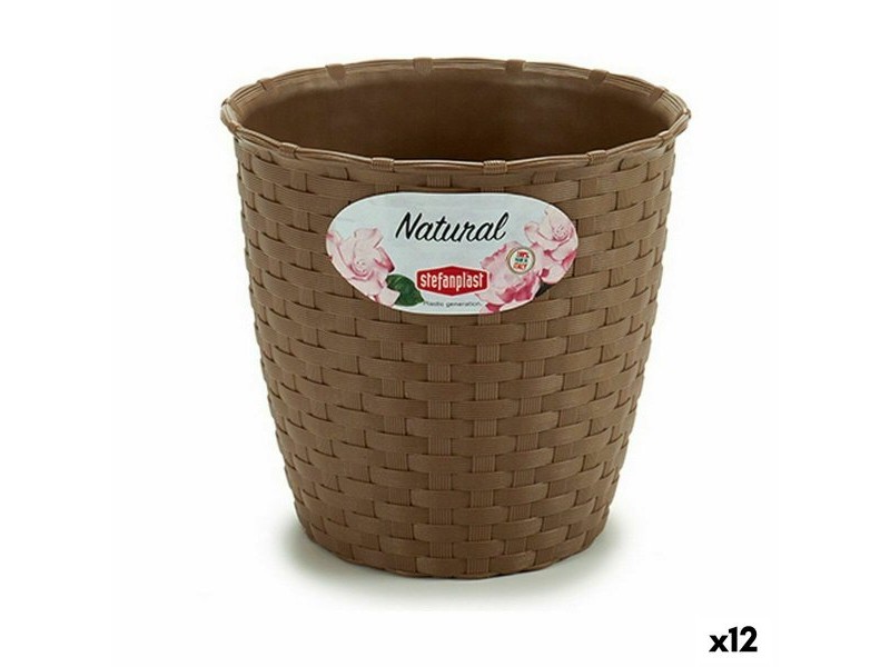 Саксия Stefanplast Кафяв Пластмаса 14 x 13 x 14 cm (12 броя)