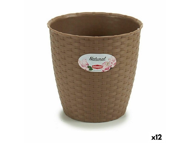 Саксия Stefanplast Кафяв Пластмаса 19 x 17,5 x 19 cm (12 броя)