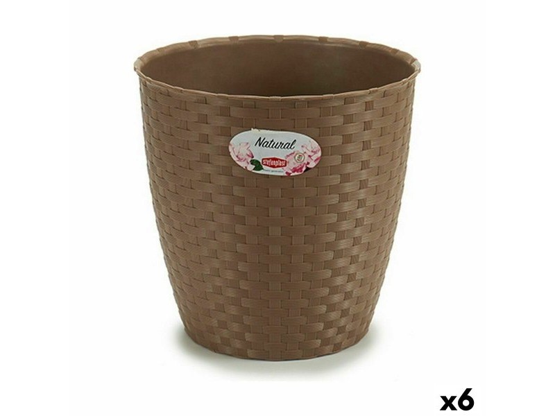 Саксия Stefanplast Кафяв Пластмаса 24 x 22,5 x 24 cm (6 броя)