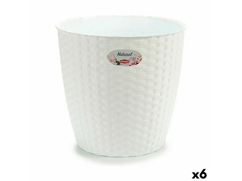 Саксия Stefanplast Бял Пластмаса 29 x 26,5 x 29 cm 29 x 27 x 29 cm (6 броя)