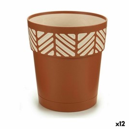 Саксия за самостоятелно поливане Stefanplast Orfeo теракота Пластмаса 15 x 15 x 15 cm (12 броя)