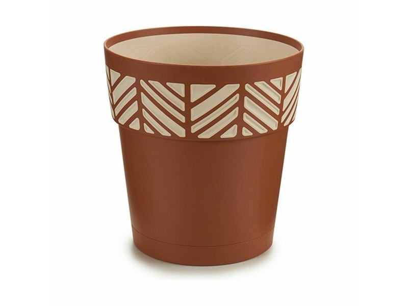Саксия за самостоятелно поливане Stefanplast Orfeo теракота Пластмаса 19 x 19 x 19 cm (12 броя)