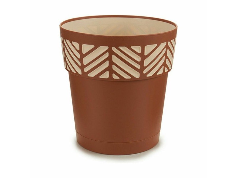 Саксия за самостоятелно поливане Stefanplast Orfeo теракота Пластмаса 25 x 25 x 25 cm (6 броя)
