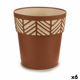 Саксия за самостоятелно поливане Stefanplast Orfeo теракота Пластмаса 25 x 25 x 25 cm (6 броя)