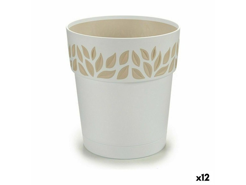 Саксия за самостоятелно поливане Stefanplast Cloe Бял Пластмаса 15 x 15 x 15 cm (12 броя)