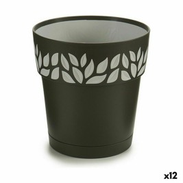 Саксия за самостоятелно поливане Stefanplast Cloe Антрацит Пластмаса 15 x 15 x 15 cm (12 броя)