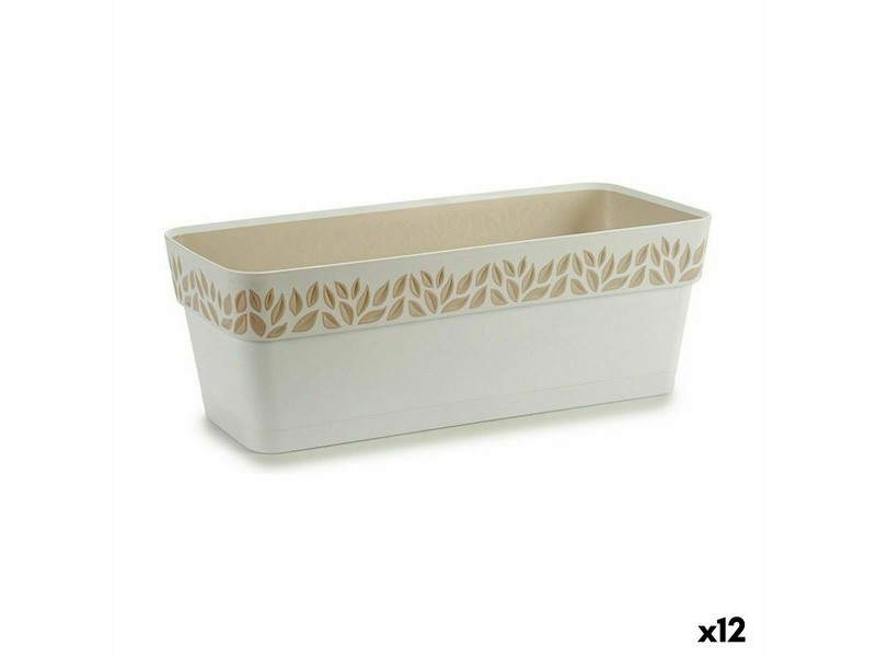 Саксия Stefanplast Cloe Бял Пластмаса 49,5 x 17 x 19 cm (12 броя)