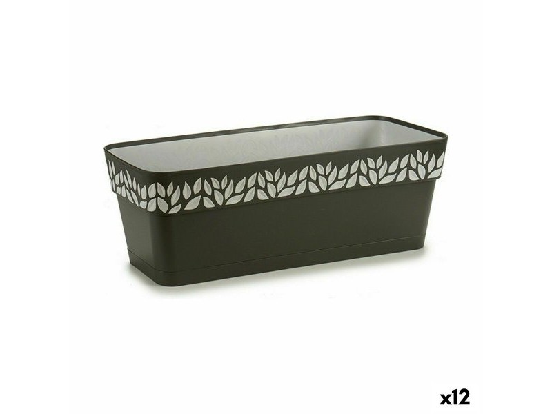 Саксия Stefanplast Cloe Антрацит Пластмаса 49,5 x 17 x 19 cm (12 броя)