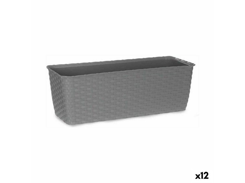Саксия Stefanplast Сив Пластмаса 15,5 x 13,5 x 39 cm (12 броя)