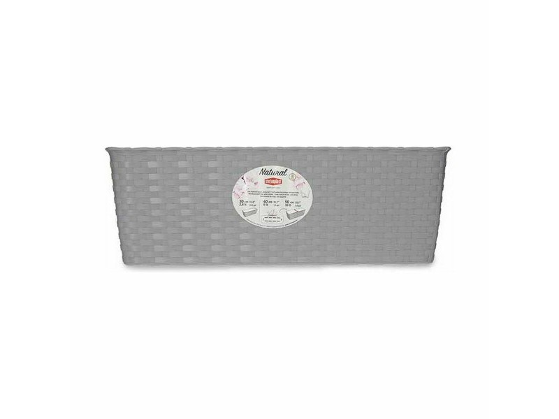 Саксия Stefanplast Сив Пластмаса 15,5 x 13,5 x 39 cm (12 броя)