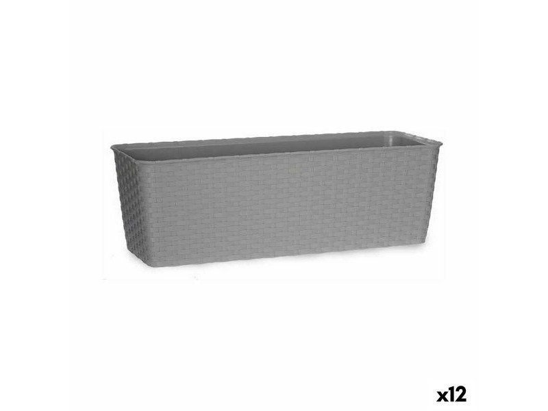 Саксия Stefanplast Сив Пластмаса 18 x 16 x 49 cm (12 броя)