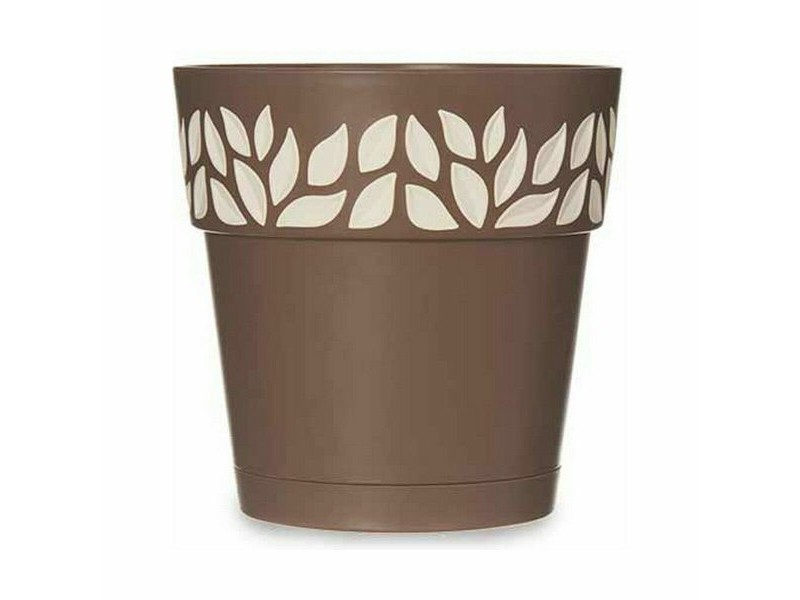 Саксия за самостоятелно поливане Stefanplast Cloe Кафяв Пластмаса 15 x 15 x 15 cm (12 броя)