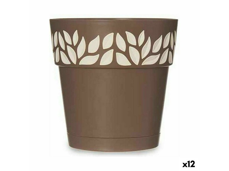 Саксия за самостоятелно поливане Stefanplast Cloe Кафяв Пластмаса 15 x 15 x 15 cm (12 броя)