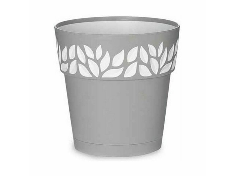 Саксия за самостоятелно поливане Stefanplast Cloe Сив Пластмаса 19 x 19 x 19 cm (12 броя)