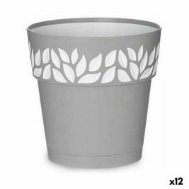 Саксия за самостоятелно поливане Stefanplast Cloe Сив Пластмаса 19 x 19 x 19 cm (12 броя)