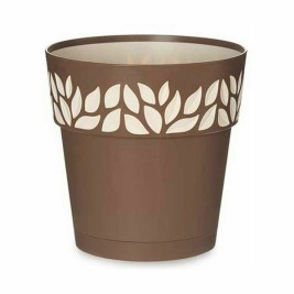 Саксия за самостоятелно поливане Stefanplast Cloe Кафяв Пластмаса 19 x 19 x 19 cm (12 броя)