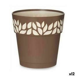 Саксия за самостоятелно поливане Stefanplast Cloe Кафяв Пластмаса 19 x 19 x 19 cm (12 броя)