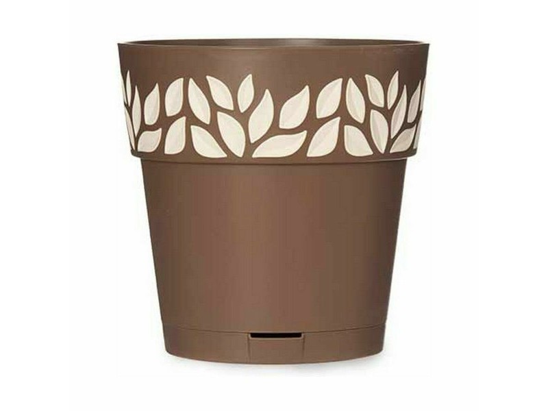 Саксия за самостоятелно поливане Stefanplast Cloe Кафяв Пластмаса 19 x 19 x 19 cm (12 броя)