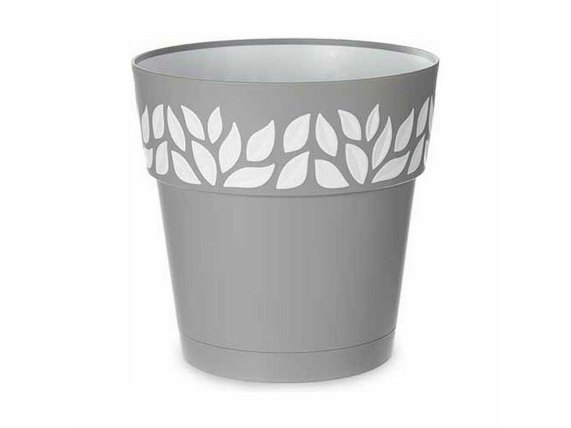 Саксия за самостоятелно поливане Stefanplast Cloe Сив Пластмаса 25 x 25 x 25 cm (6 броя)