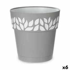 Саксия за самостоятелно поливане Stefanplast Cloe Сив Пластмаса 25 x 25 x 25 cm (6 броя)